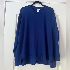Ava & Viv Royal Blue Asymmetrical Sweatshirt